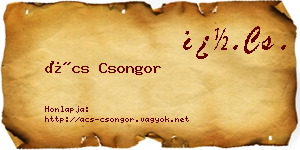 Ács Csongor névjegykártya