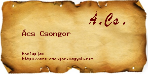Ács Csongor névjegykártya