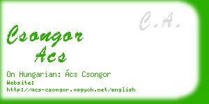 csongor acs business card